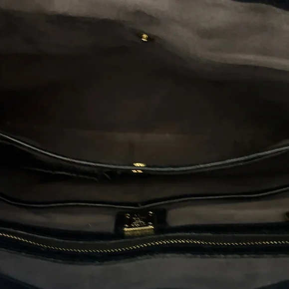 MCM Black Croc-Embossed Tote - Picture 9 of 10